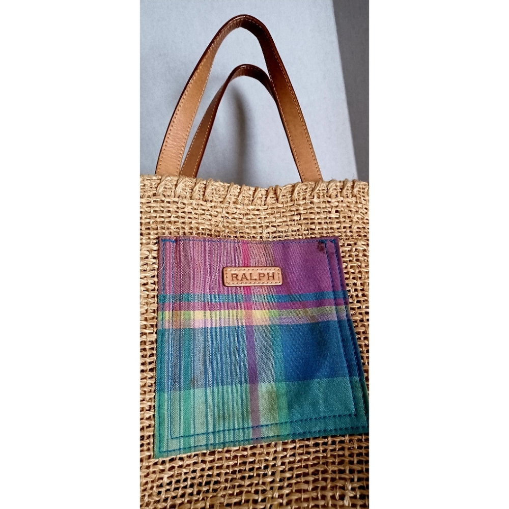 Ralph Lauren Tan Mini Bag with Multicolor Patch - Picture 11 of 15